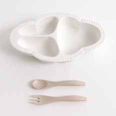 Baby Plate&cutlery(ホワイト)