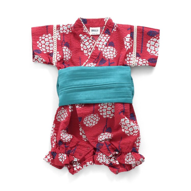 アジサイ柄甚平ロンパス Breeze ブリーズ Breeze ブリーズ 公式通販