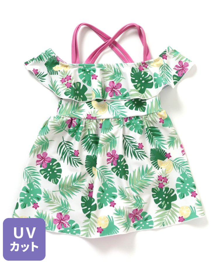 ボタニカル柄オフショルワンピース水着 Uvカット Breeze ブリーズ Breeze ブリーズ 公式通販