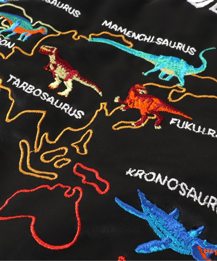 2097円 割引も実施中 福井県立恐竜博物館コラボ 恐竜世界地図スカジャン