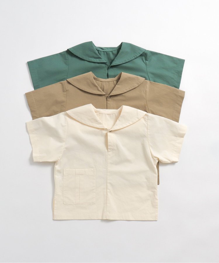 セーラー衿半袖シャツ(セットアップOK） - premier（プルミエ）｜全 