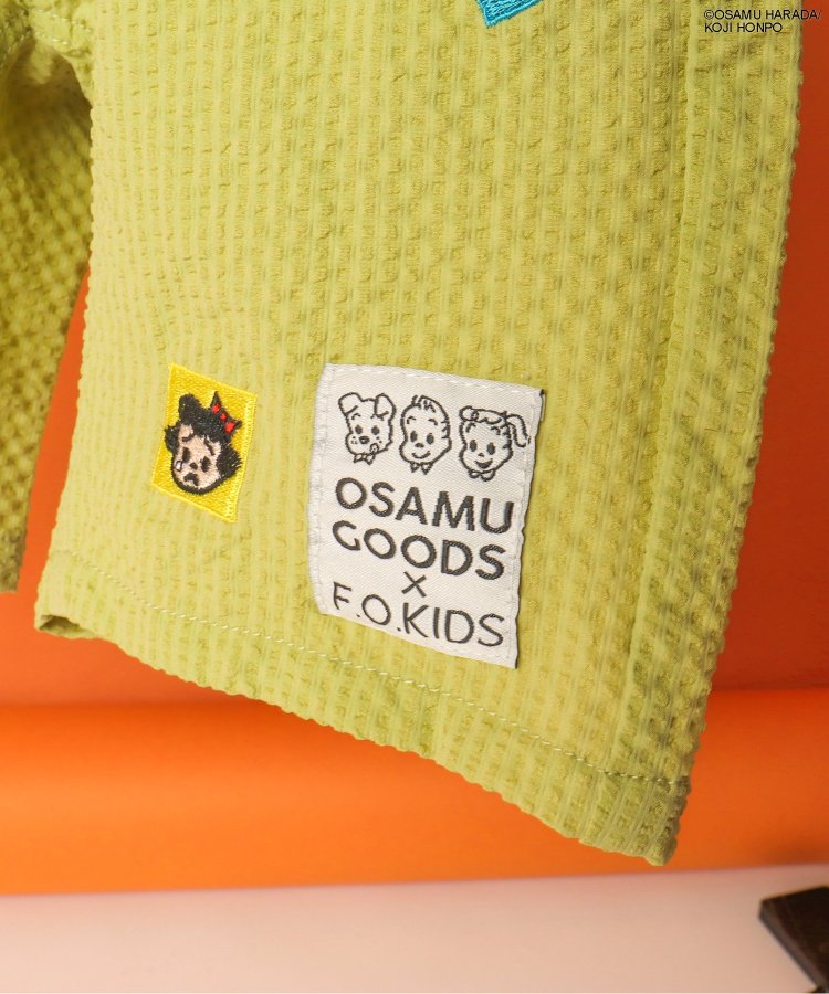 OSAMU GOODSコラボ 飛び刺繍ハーフパンツ 5分丈 - F.O.KIDS（エフ