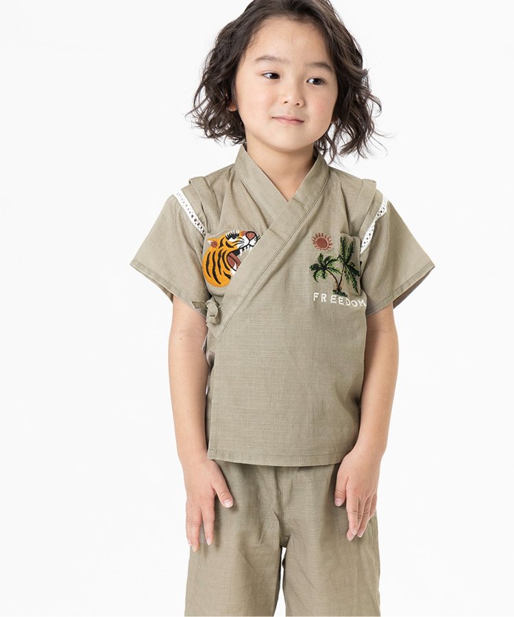 美品 プチジャム 甚平 100 - キッズ服女の子用(90cm~)