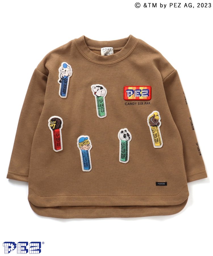 PEZコラボ モチーフワッペン長袖Tシャツ - F.O.KIDS（エフ・オー