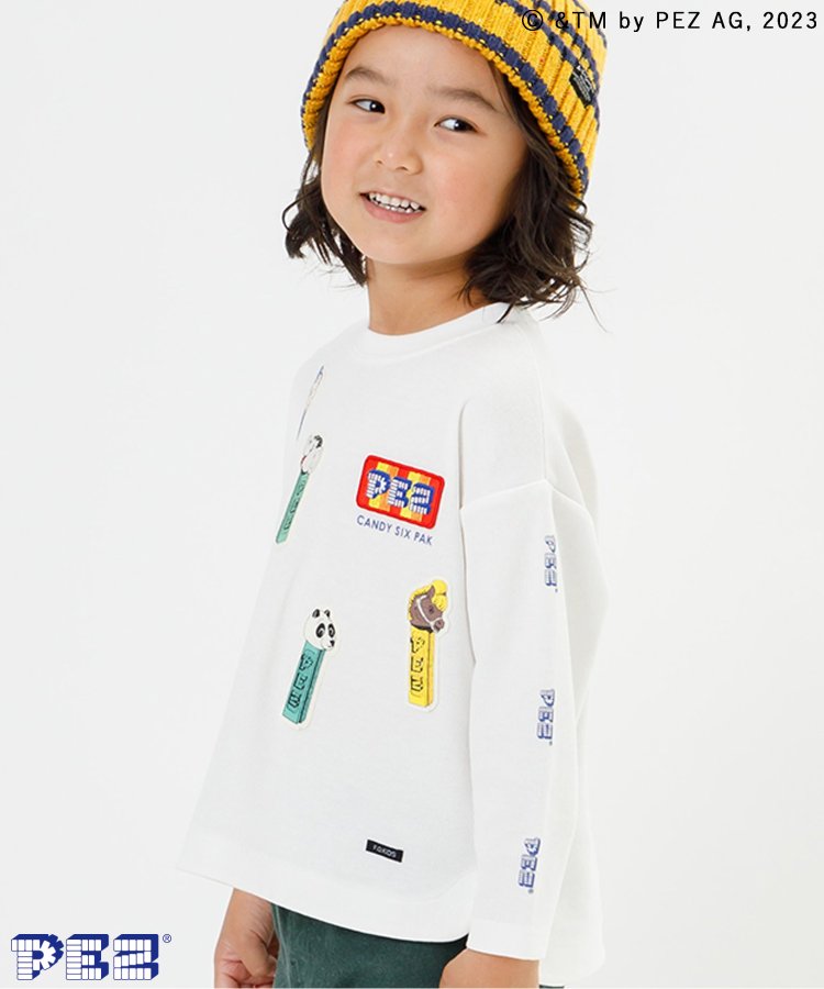 PEZコラボ モチーフワッペン長袖Tシャツ - F.O.KIDS（エフ・オー