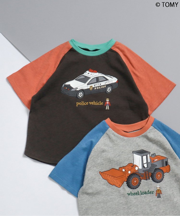 TOMICA ラグランモチーフTシャツ - apres les cours (アプレレクール