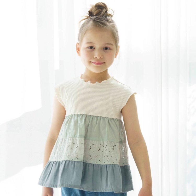 Web限定 異素材ティアードドッキングチュニック Apres Les Cours アプレレクール Apres Les Cours アプレレクール 公式通販