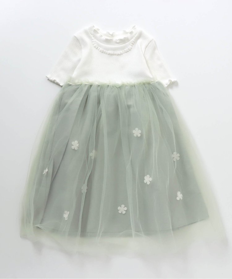 お花モチーフチュールドッキングワンピース Apres Les Cours アプレレクール Apres Les Cours アプレレクール 公式通販