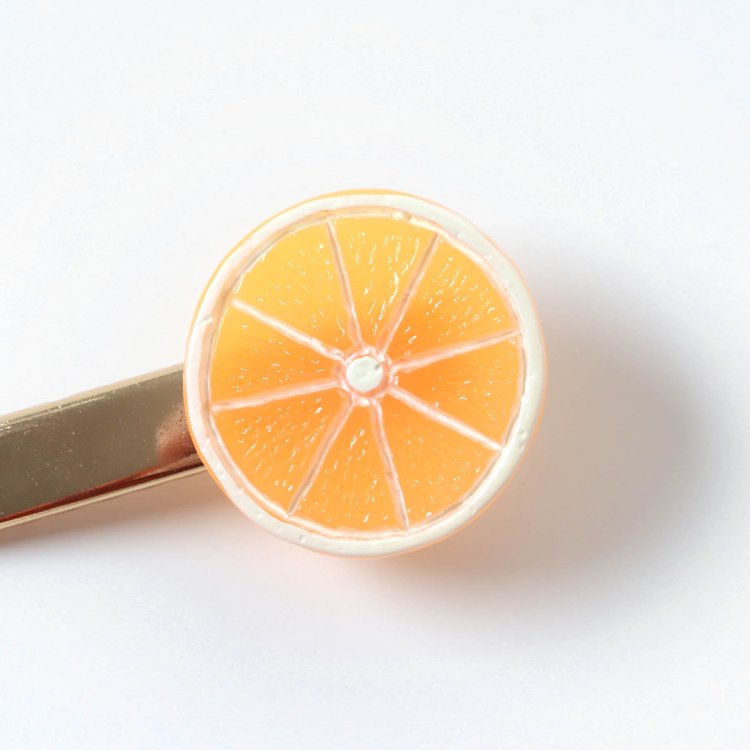 人気ブランド新作豊富 ヘアピン WEB限定 レモン オレンジモチーフアメピンSET