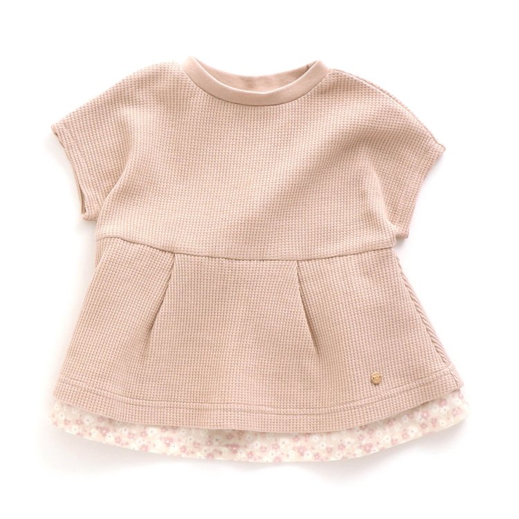 ワッフル 花柄ティアードぺプラムtシャツ Apres Les Cours アプレレクール Apres Les Cours アプレレクール 公式通販