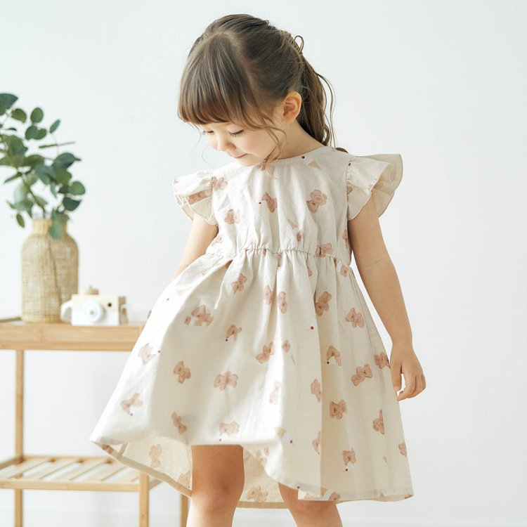 Tiny Bear 総柄フリルワンピース Apres Les Cours アプレレクール Apres Les Cours アプレレクール 公式通販