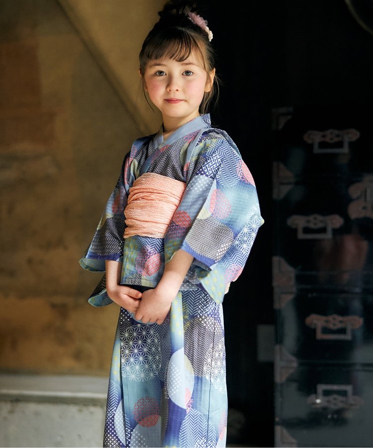 日本人気超絶の 棉100％ 80cm浴衣01 女の子 新品