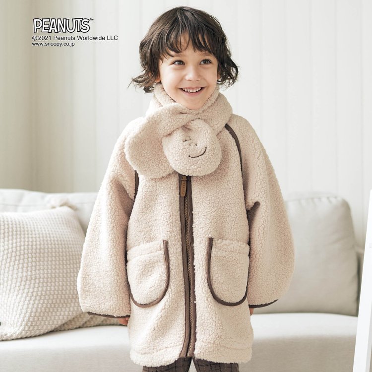 Peanuts マフラー付きボアジャケット Apres Les Cours アプレレクール Apres Les Cours アプレレクール 公式通販