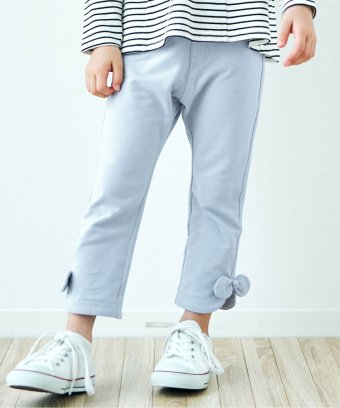 WEB限定 裾リボン/7days Style pants 9分丈_ストレッチ