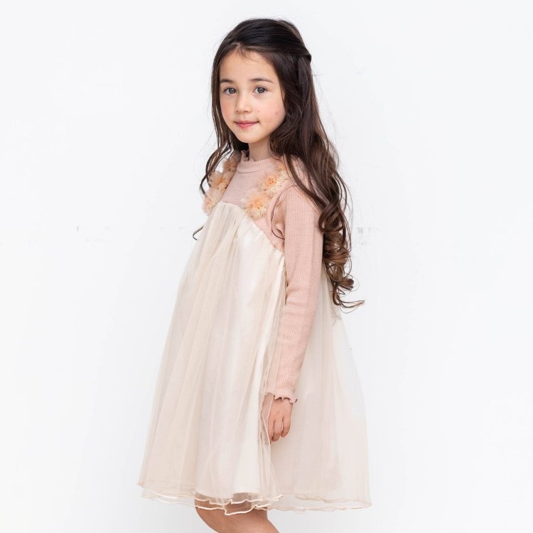 Web限定 肩モチーフチュールドッキングワンピース Apres Les Cours アプレレクール Apres Les Cours アプレレクール 公式通販