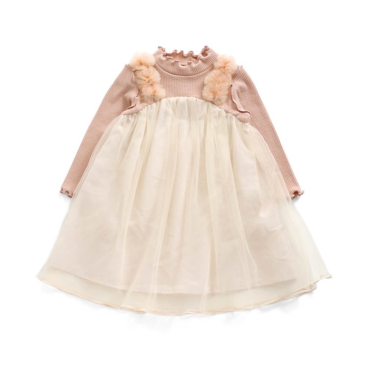 Web限定 肩モチーフチュールドッキングワンピース Apres Les Cours アプレレクール Apres Les Cours アプレレクール 公式通販