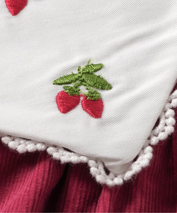 Disney プーさん 刺繍 コーデュロイ チェック ロングワンピース N235 ワンピース