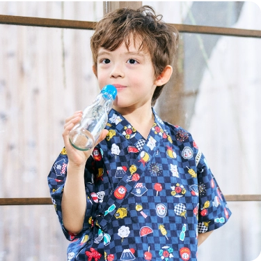 夏祭りや花火大会に。男の子のキッズ用甚平