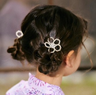 お花ピン・リボンシュシュセット