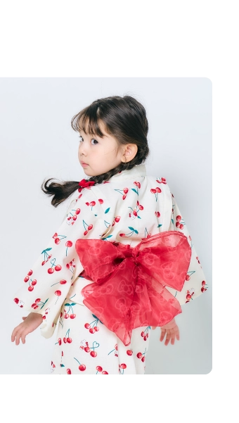 帯にはリボン柄