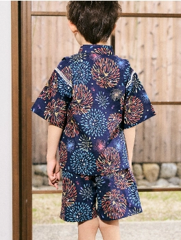 花火柄・男の子用甚平