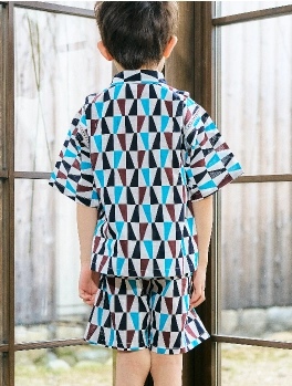 幾何学模様・男の子用甚平