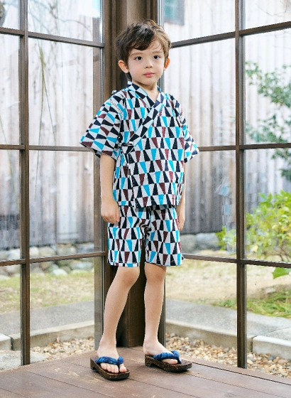 幾何学模様・男の子用甚平