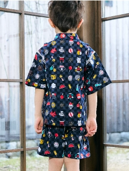 お祭り柄・男の子用甚平