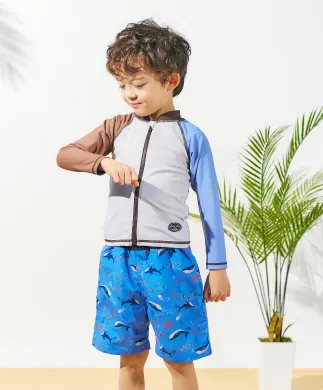 サファリカー・海モチーフ・ヨット柄トランクス水着