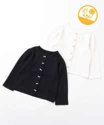 リボンボタンカーディガンの置き画