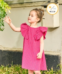 水陸両用カラーギンガムワンピースのモデル画像