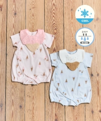 アイス柄ロンパス＆スタイセットの置き画