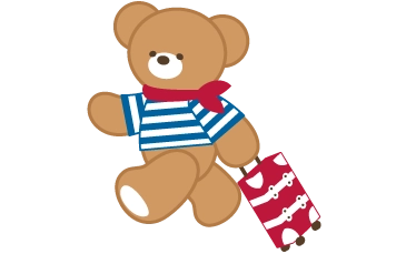旅をするtiny bearのイラスト