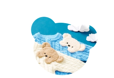 tiny bear モチーフカーディガンの商品置き画像