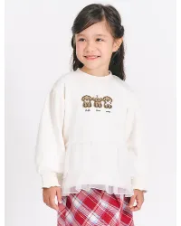 裏シャギーペプラムモチーフトレーナー