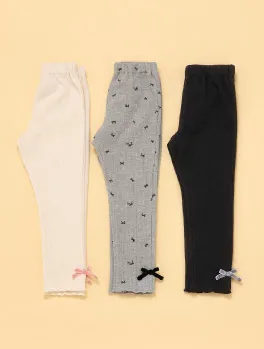 リボン裏起毛リブレギンス/7days Style