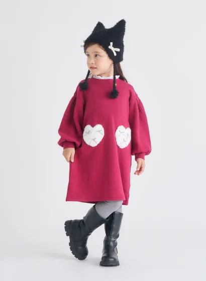 裏シャギーハートポケットワンピース