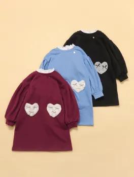 裏シャギーハートポケットワンピース