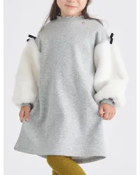 裏シャギー袖ボアワンピース