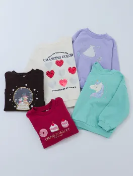 5柄バラエティモチーフトレーナー