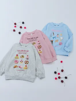 GIRLS転写モチーフトレーナー