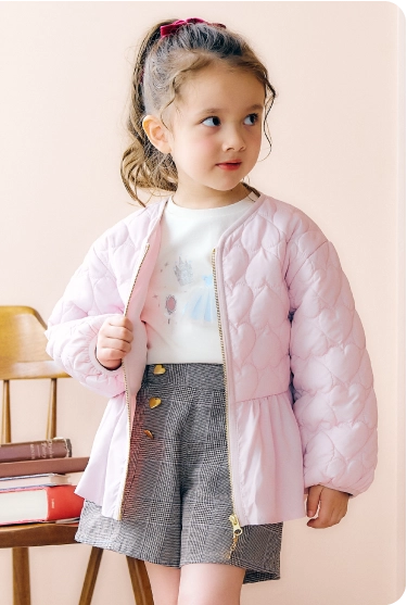 ペプラムハートキルトアウター