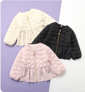 ペプラムハートキルトアウター