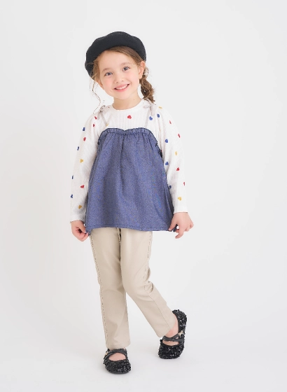 ワッフルドッキングフレアトップス