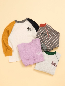 ワンポイントロゴワッフルTシャツ