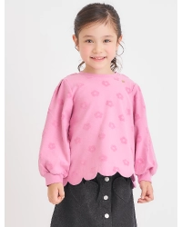 フラワージャガードスカラップTシャツ