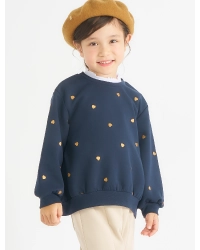 アソート総柄刺繍レイヤードトレーナー