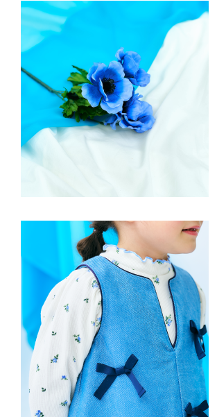 ブルー 2026 apres les cours(アプレ レ クール)の女の子 春コレクション