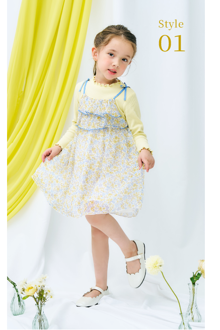 イエロー 2026 apres les cours(アプレ レ クール)の女の子 春コレクション