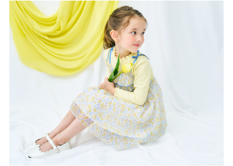 イエロー 2026 apres les cours(アプレ レ クール)の女の子 春コレクション